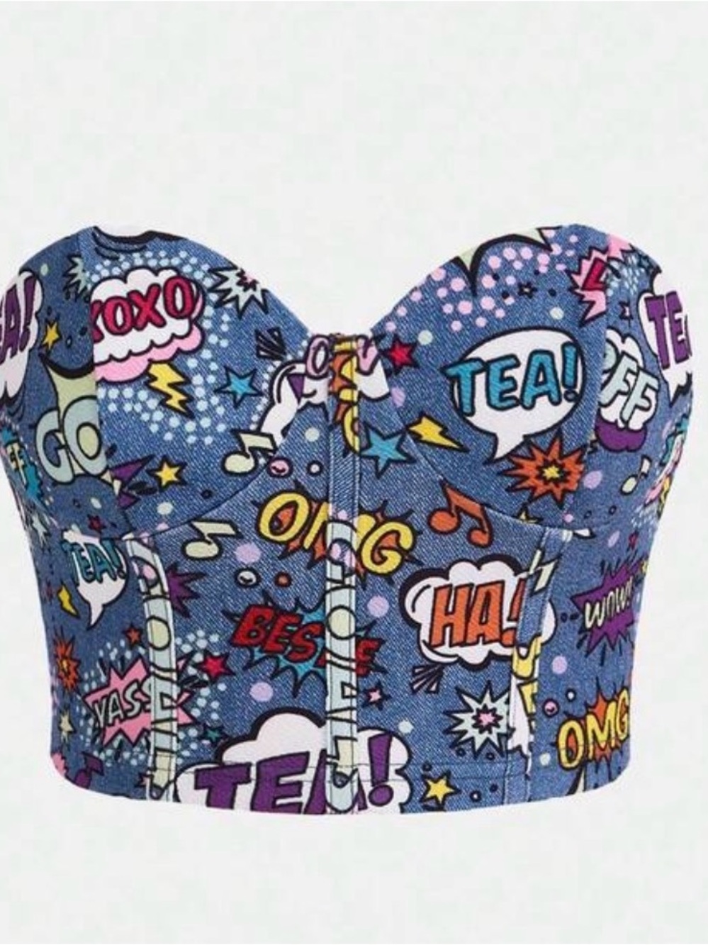 Graphic Crop Top! Comic Design.